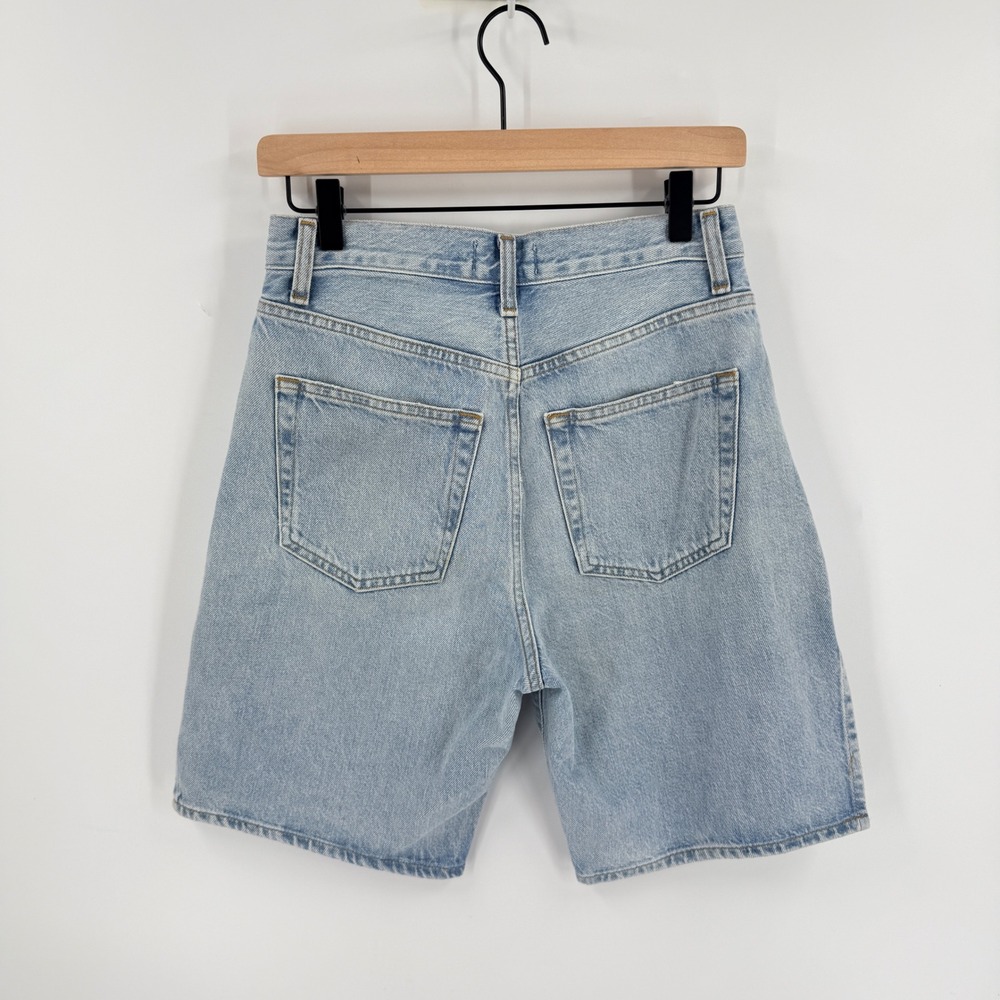 Agolde Light Wash Denim Jean Shorts - Picture 2 of 7
